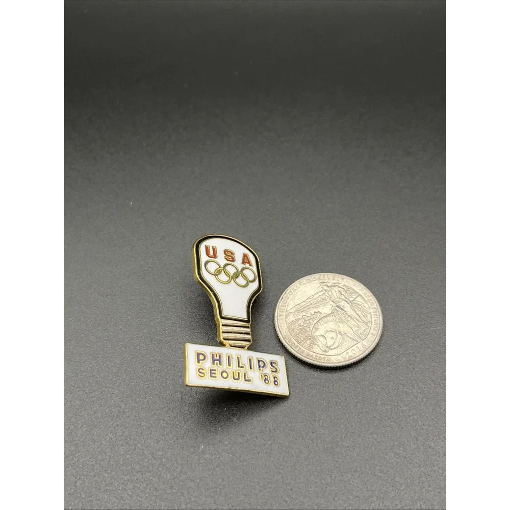 1988 Seoul Olympics Team USA Philips Light Bulb Lapel‎ Hat Pin
